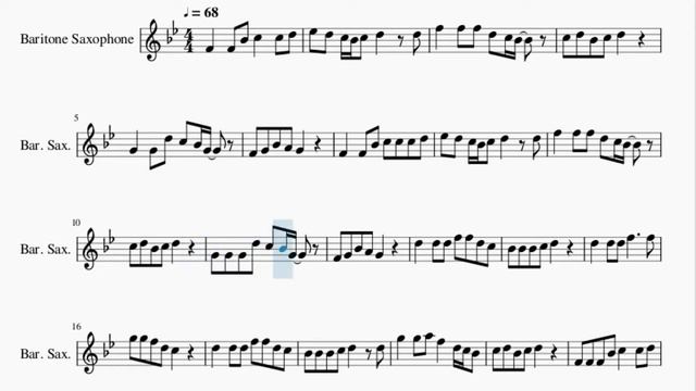 Baritone Sax Sheet Music: How to play Therru's Song (Tales from Earthsea) by Tamiya Terashima смотреть онлайн