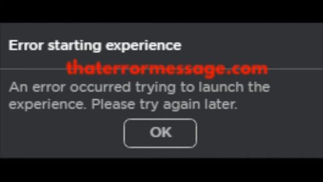 Error starting experience (Roblox) смотреть онлайн