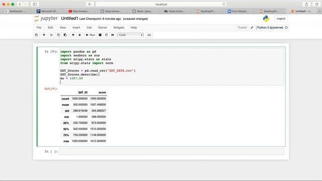Intro to Data Science with Python, Normal Distribution, and Built in Libraries in Python смотреть онлайн