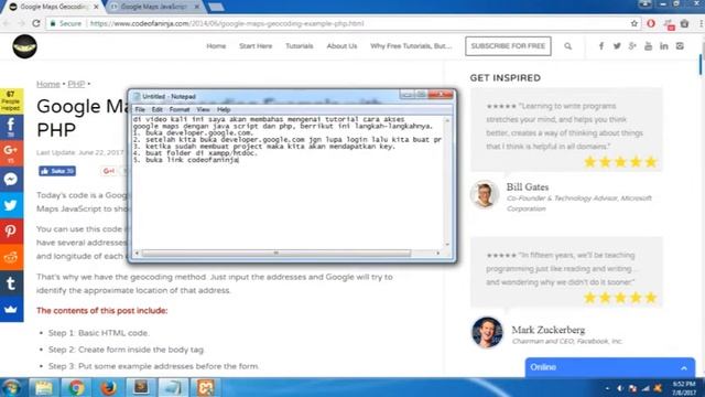 Tutorial Cara Mengakses Google Maps API Menggunakan PHP смотреть онлайн
