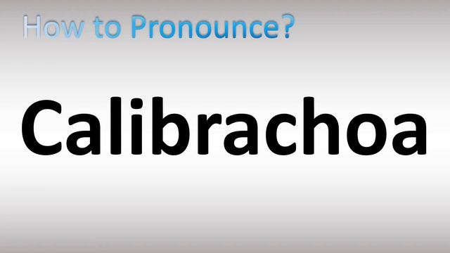 How to Pronounce Calibrachoa смотреть онлайн
