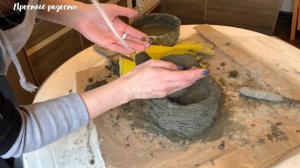 Птичка из цемента для сада своими руками//Поделка из цемента и тряпок