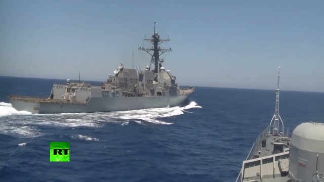 Эсминец ВМС США допустил опасное сближение с боевым кораблем «Ярослав Мудрый» смотреть онлайн