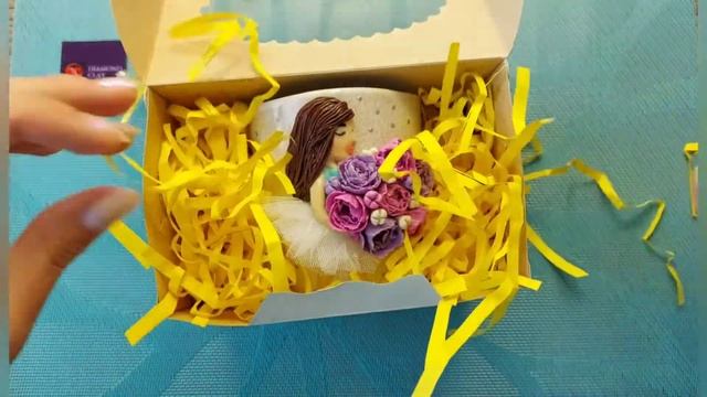 Упаковка подарка. Как упаковать кружку. Кружка из полимерной глины.Polymer clay. Diy смотреть онлайн