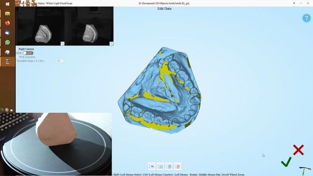 Shining 3D Einscan SE plaster dental model scanning test смотреть онлайн