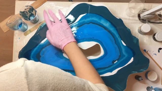 Срез Камня из Эпоксидной Смолы . RESIN ART смотреть онлайн