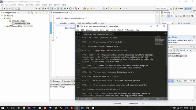 Java Dersleri - Eclipse Kısayolları смотреть онлайн