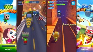 ЗЕЛЁНЫЙ VS ЖЁЛТЫЙ челлендж в игре ГОВОРЯЩИЙ Том Погоня Героев и Бег за золотом