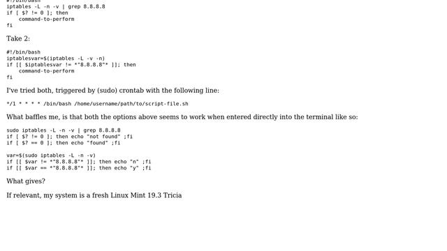 Unix & Linux: cron - bash-script with if statements on exit code and grep смотреть онлайн