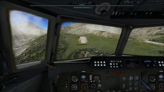 X-Plane 10:Fokker 27-600 aterrizando Courchevel LFLJ смотреть онлайн