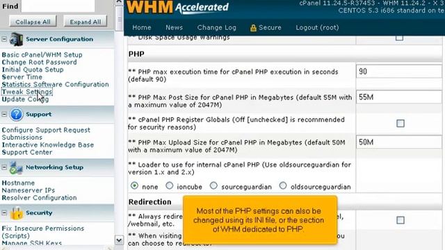 How to change the way WHM works using Tweak Settings смотреть онлайн