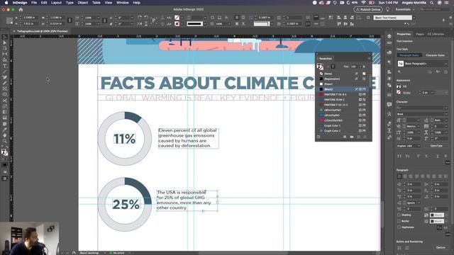 Learn how to add charts, graphs to an infographic layout in Adobe InDesign смотреть онлайн