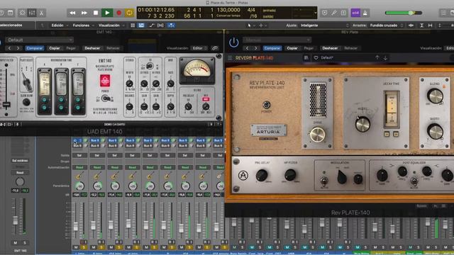 UAD EMT-140 Vs ARTURIA REV PLATE-140 | On Acoustic Guitar