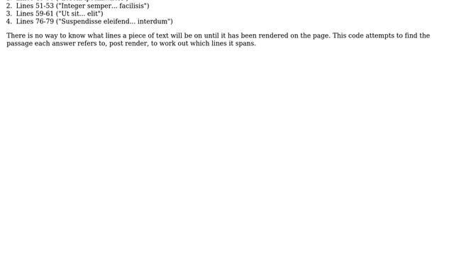 Get lines numbers of text spanning across a set of paragraphs using JavaScript / jQuery смотреть онлайн