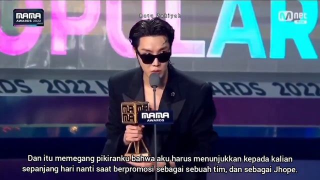 [INDO SUB] J-Hope won The Most Popular Male Artist - MAMA 2022 смотреть онлайн