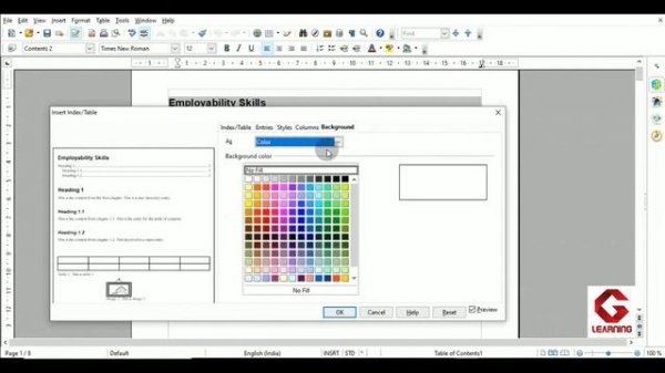 Create and custom table of contents in OpenOffice Writer| Unit 1 Digital Documentation | Class 10 I