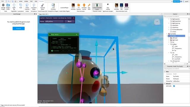 Toy freddy Custom character Rigging in ROBLOX STUdio FREGGY PIGGY GAME смотреть онлайн