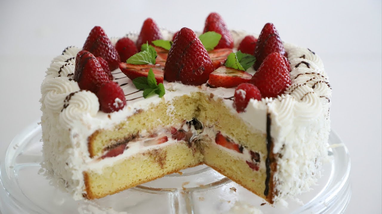 Ванильный Клубничный Торт с Шоколадом - Рецепт от Эгине - Heghineh смотреть онлайн