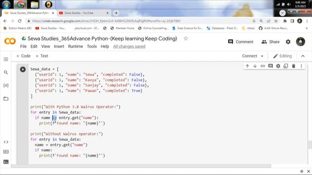 Day 95 Walrus Operator in Python смотреть онлайн