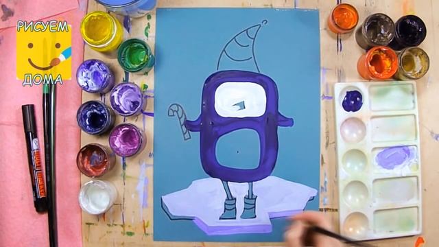 Как нарисовать ПИНГВИНА/ Новогодний рисунок смотреть онлайн