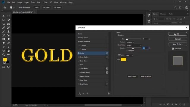 Gold Text Effect in Photoshop смотреть онлайн
