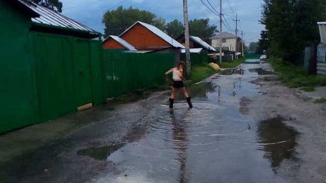 Летний потоп 2016. Новосибирск. смотреть онлайн
