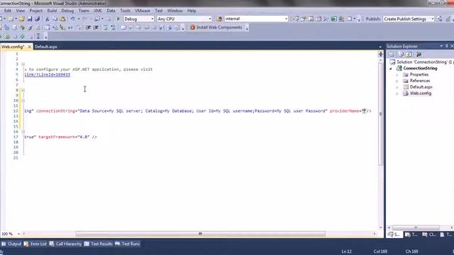 How to create a Connection String in web config to SQL server using C# смотреть онлайн