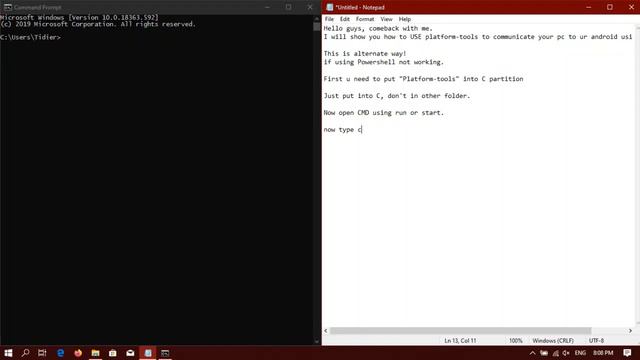 How To Use ADB (Android Debug Bridge) Using Platform Tools on CMD (Fix Powershell not working) смотреть онлайн