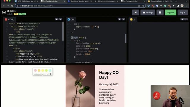 CSS Container Queries ? są dostępne na każdej przeglądarce ? #css #frontend смотреть онлайн