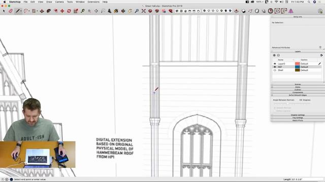 Live Modeling Hogwarts Great Hall in SketchUp смотреть онлайн