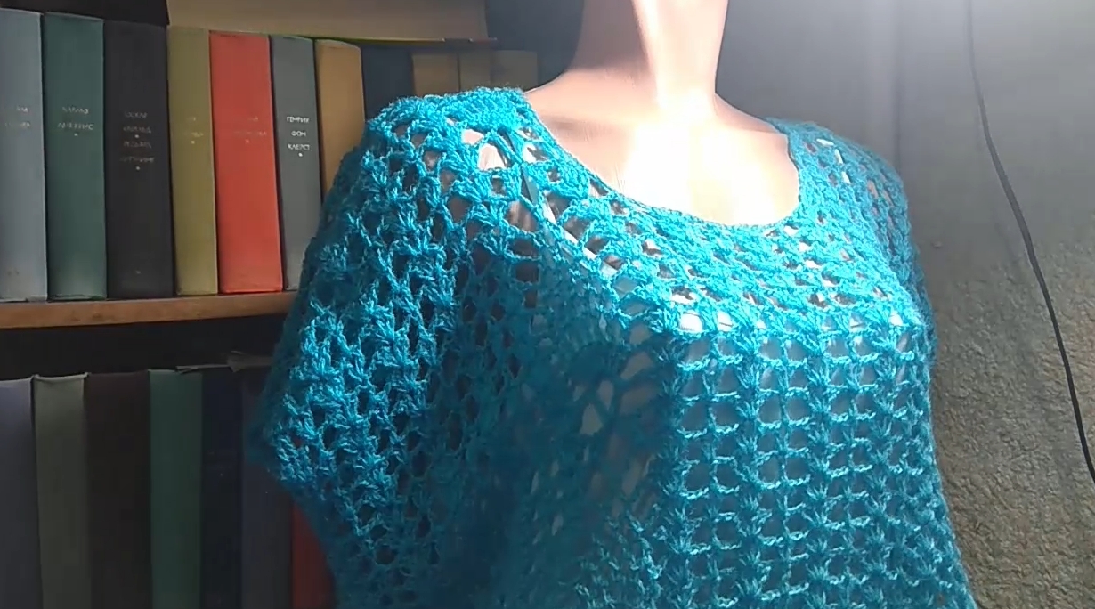 Быстрое вязание Ажурная кофточка крючком смотреть онлайн