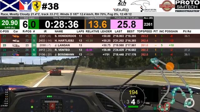 iRacing - 488 GTE at Spa смотреть онлайн
