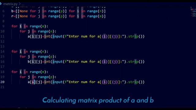 Finding product of two matrix using python || Matrix product || Math With Python смотреть онлайн