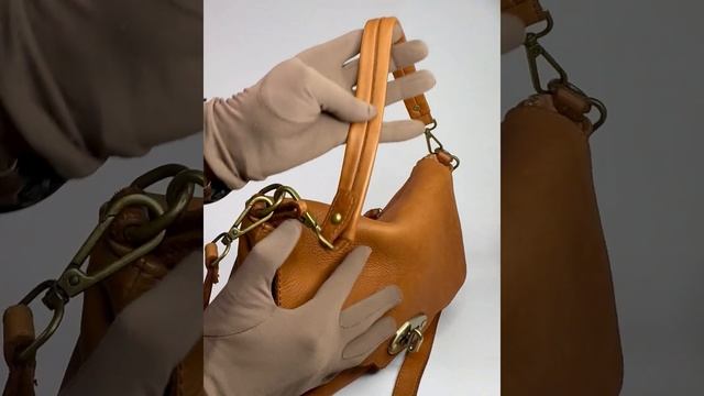 Рыжая женская сумка сэтчел из мягкой натуральной вареной кожи, vera pelle originale Italia смотреть онлайн