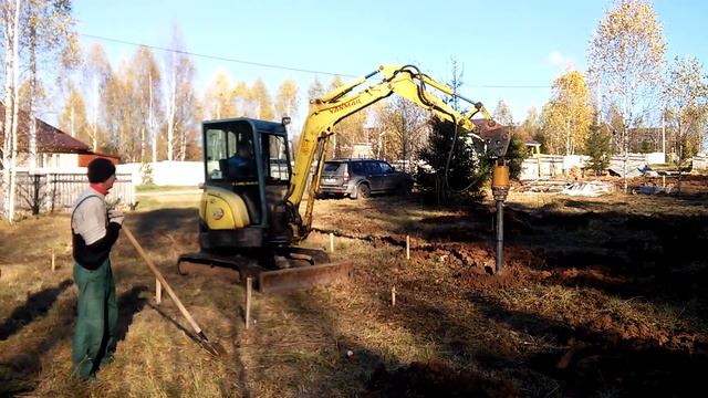 Бурение отверстий под буро-набивные сваи. Компания Эколайф г. Владимир смотреть онлайн