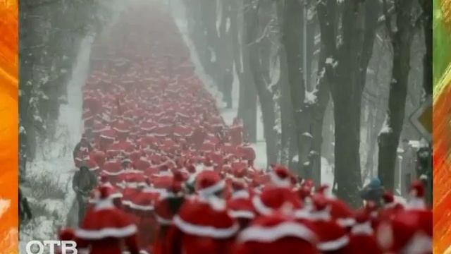 Горнолыжный флешмоб Дедов Морозов