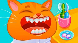 Суровый КОТИК БУБУ #51. Салон красоты. Уход за зубами. Мультик ИГРА про котят на Игрули TV