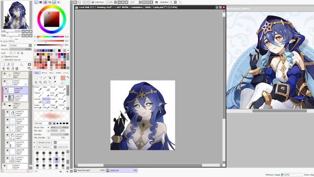 Genshin Impact Layla speedpaint смотреть онлайн