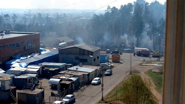пожар в Братске около Инвы The Fire in city. смотреть онлайн