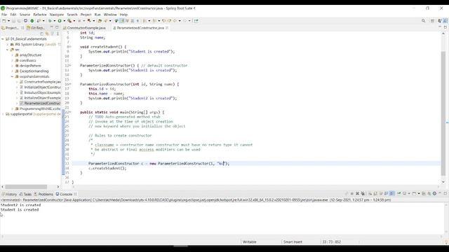 parameterized Constructor how to pass arguments to parameterized constructor Core Java beginners смотреть онлайн