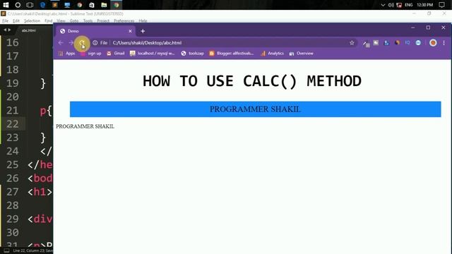 How to use the CSS calc() function Full Explain In Hindi Part 45 || programmer shakil смотреть онлайн