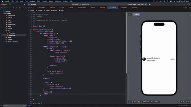 Let's Build Threads with SwiftUI | @Firebase | iOS 17 | Part 2 смотреть онлайн