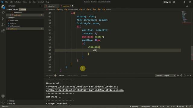 How to Make Side NavBar Design Using Html scss and Javascript | Side Nav Bar | SCSS Animation смотреть онлайн