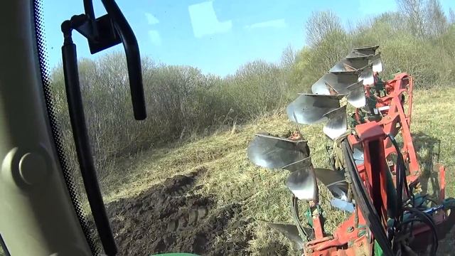 Моя работа, плуг Kverneland 5 корпусов., Джон Дир 6175R. Мелкий ремонт. смотреть онлайн