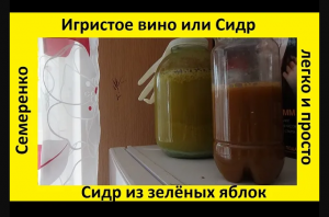 Сидр или яблочное вино из зелёных яблок Симиренко. Самый простой и лёгкий рецепт