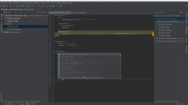 Gradle multi module project creation PART 1 смотреть онлайн
