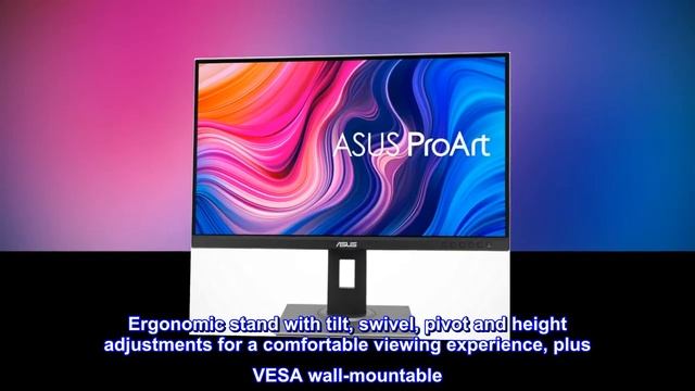 ASUS ProArt Display PA278QV 27” WQHD (2560 X 1440) Monitor, 100% SRGB/Rec. 709 ΔE  2, IPS,