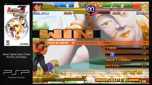 Street Fighter Alpha 3 Max [PSP] - Evil Ryu Gameplay (Expert Mode) смотреть онлайн