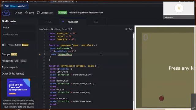 #CodeAtHome Learn to code - the Snake Game - Wednesday, June 9th 2021 смотреть онлайн