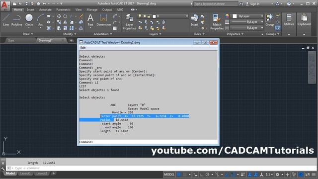 AutoCAD Measure Length of Arc смотреть онлайн